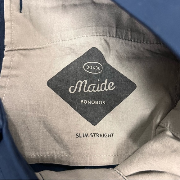 Bonobos Maide Slim Straight Golf Pants – Navy Blue, Size 30x30 - Picture 2 of 4